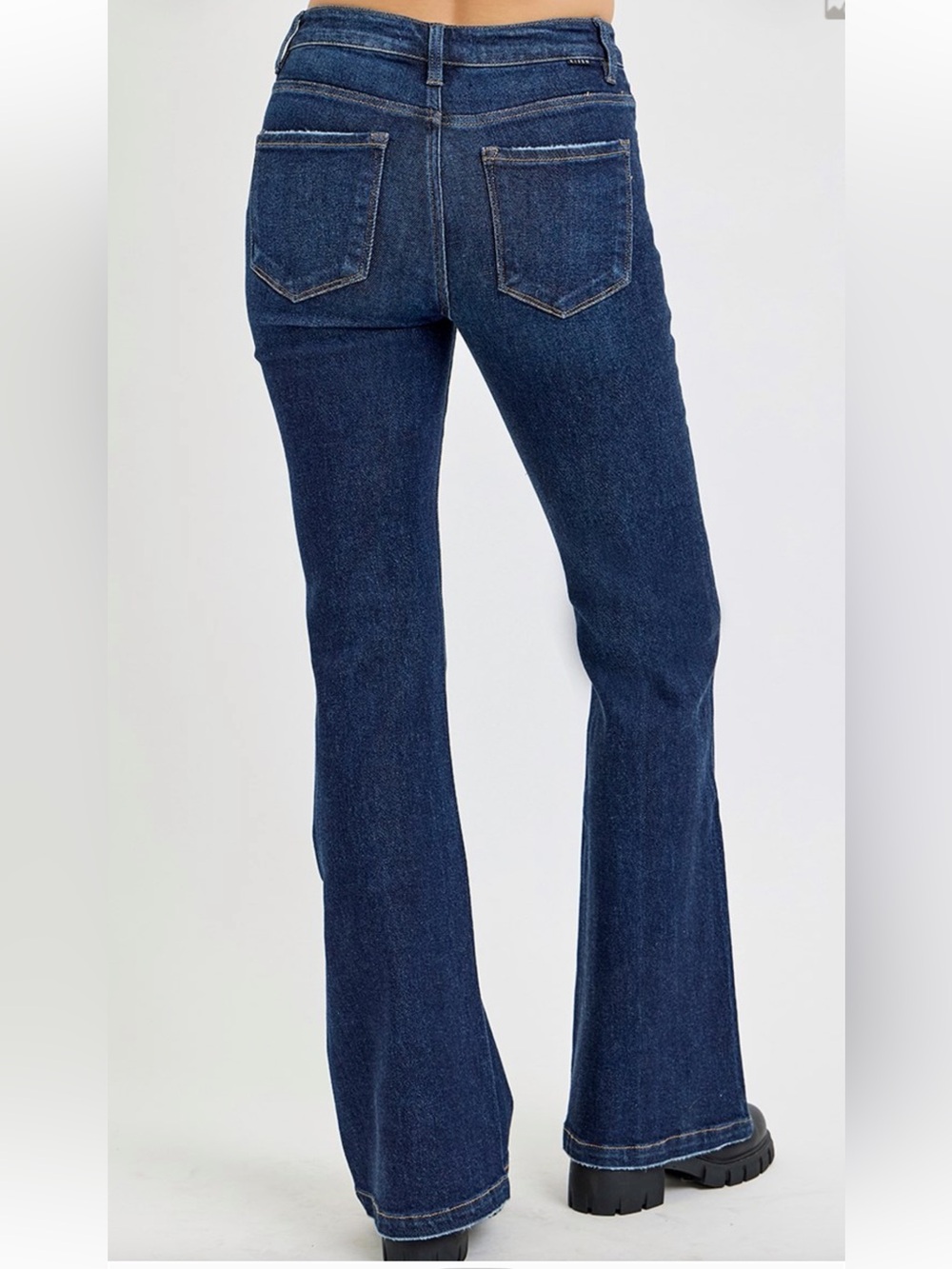 499  RISEN TUMMY CONTROL HIGH RISE FLARE JEANS - Picture 3 of 3